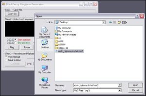 BlackBerry Ringtone Generator - Open