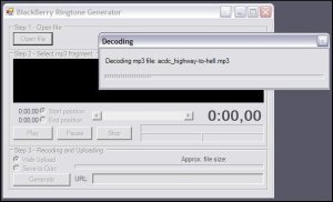 BlackBerry Ringtone Generator - Opening