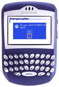 EmergencyWipe for BlackBerry Wireless Handheld