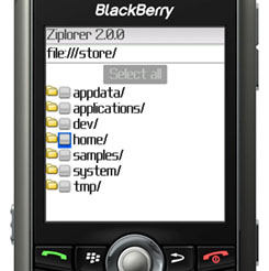 Ziplorer for BlackBerry Wireless Handheld