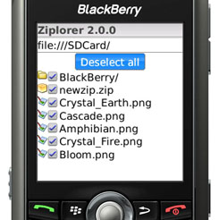 Ziplorer for BlackBerry Wireless Handheld