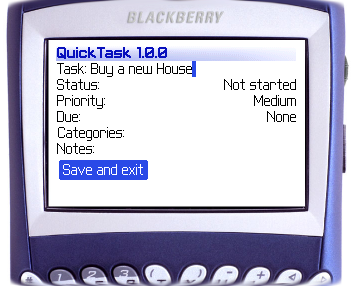 QuickTask for BlackBerry Wireless Handheld