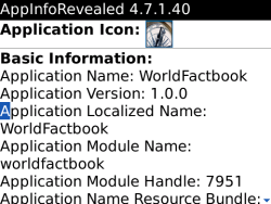 AppInfoRevealed for BlackBerry