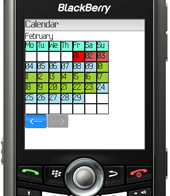Menstrual Calendar for BlackBerry Wireless Handheld