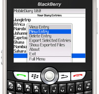 MobileDiary for BlackBerry Wireless Handheld