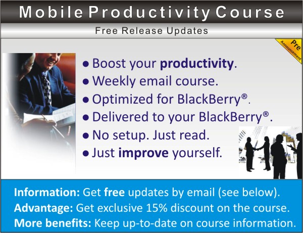 Mobile Productivity Course for BlackBerry Professionals