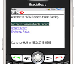 HSBC Hong Kong Commercial Banking Launcher for BlackBerry