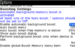 Options: Background Boost Settings