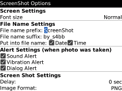ScreenShot Options
